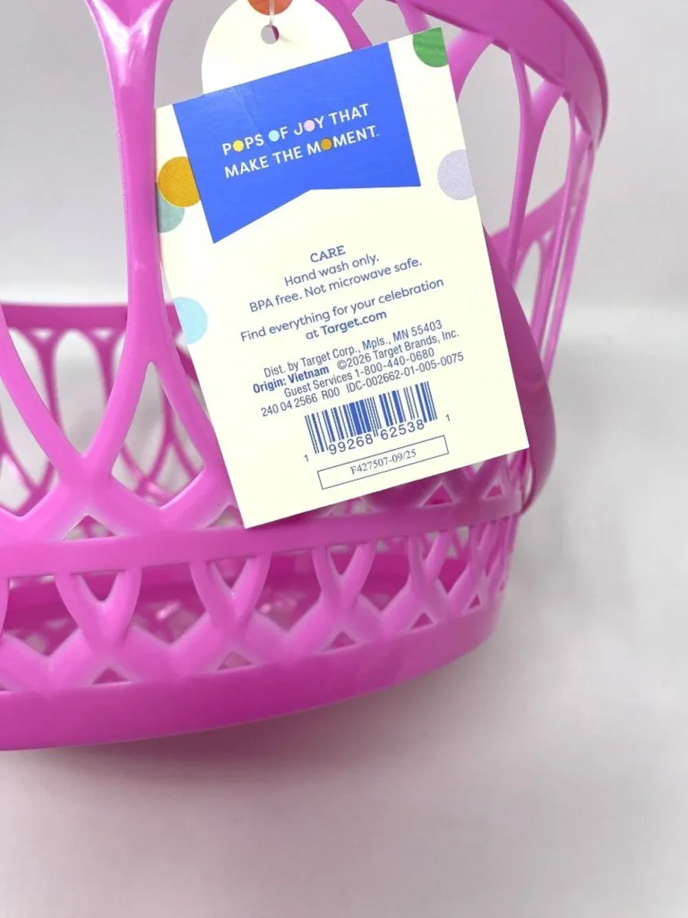 Target Retro Vintage Like Plastic Easter Lattice Basket Pink - Spritz™